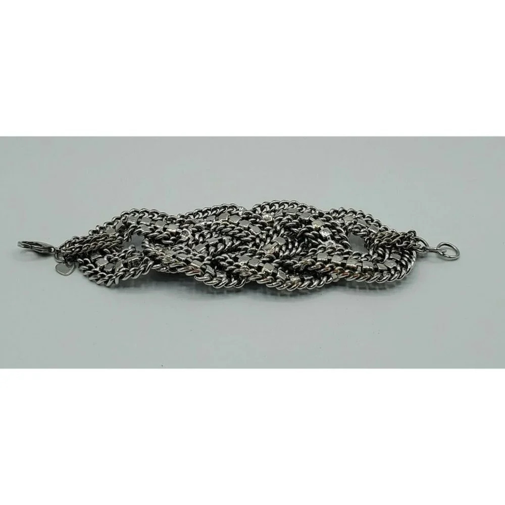 Stella & Dot Bold Silver Chain Crystal Rhinestone - Picture 10 of 10